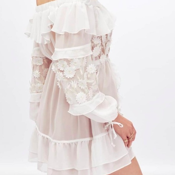 For Love and Lemons White Carolina Dress, Size S - Picture 3 of 7